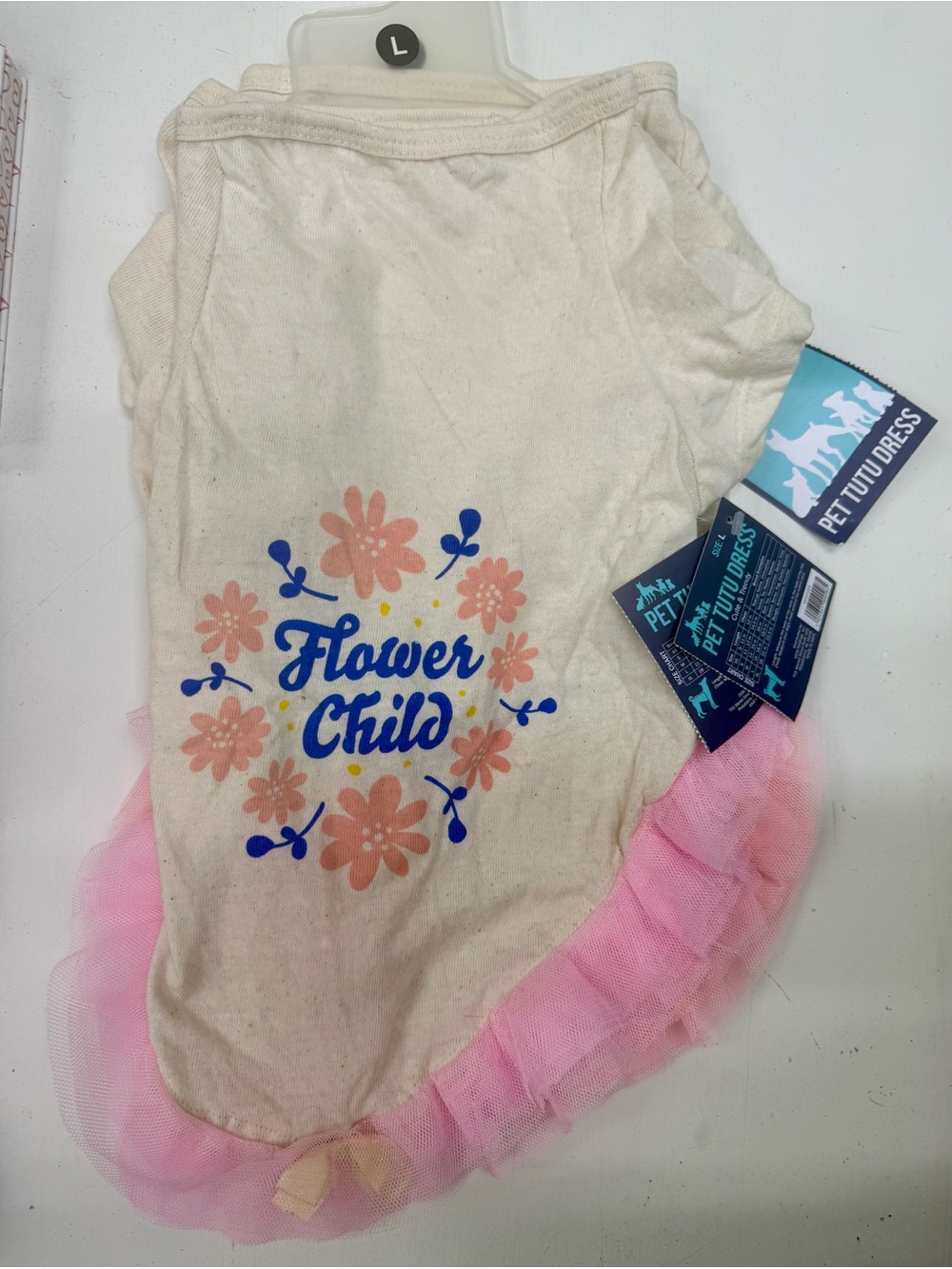 Flower Child Pink Tutu Dog Dress - Pet Tutu Dress